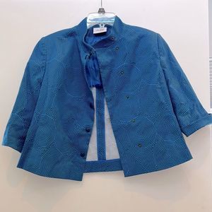 Like New Akris Punto 3/4 Sleeve Crop Jacket